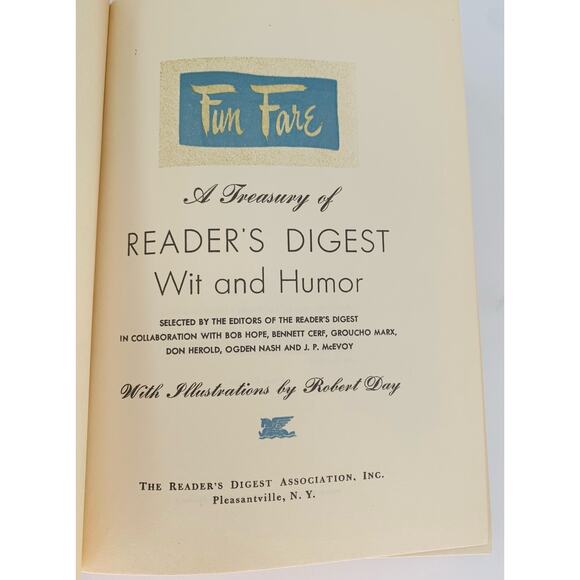 Vintage Readers Digest Hardcover Book Fun Fare Treasury of Wit And Humor 1949 - Picture 5 of 6